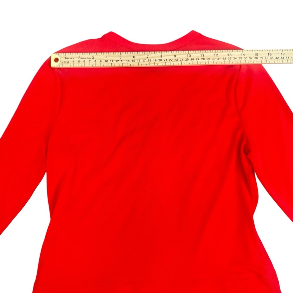 Lauren Ralph Lauren Red Tunic Top Women's Petite Small Elevated Casual - Picture 8 of 8